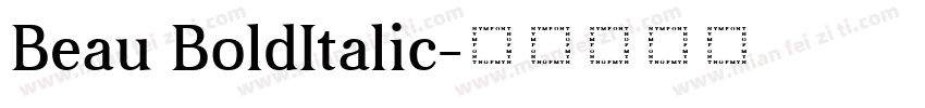 Beau BoldItalic字体转换